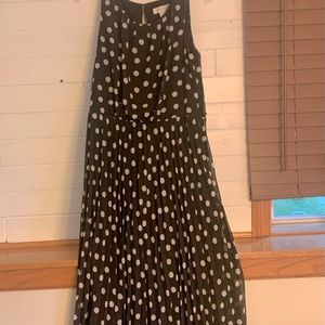 black and white polkadot maxi sundress